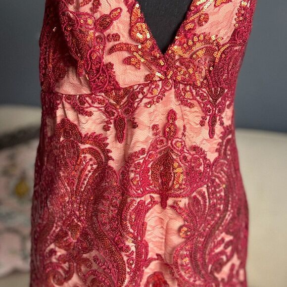 FREE PEOPLE - NIGHT SHIMMERS SEQUIN DRESS - SIZE 6 - Picture 6 of 9